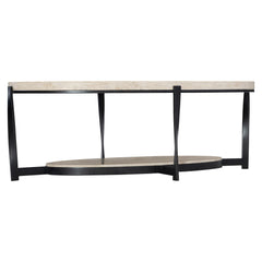 Berkshire Laminated Stone/Steel Cocktail Table (53" W) - Ornate Home