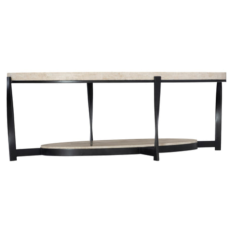 Berkshire Laminated Stone/Steel Cocktail Table (53" W) - Ornate Home