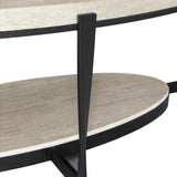 Berkshire Laminated Stone/Steel Cocktail Table (53" W) - Ornate Home