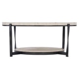 Berkshire Laminated Stone/Steel Cocktail Table - Ornate Home