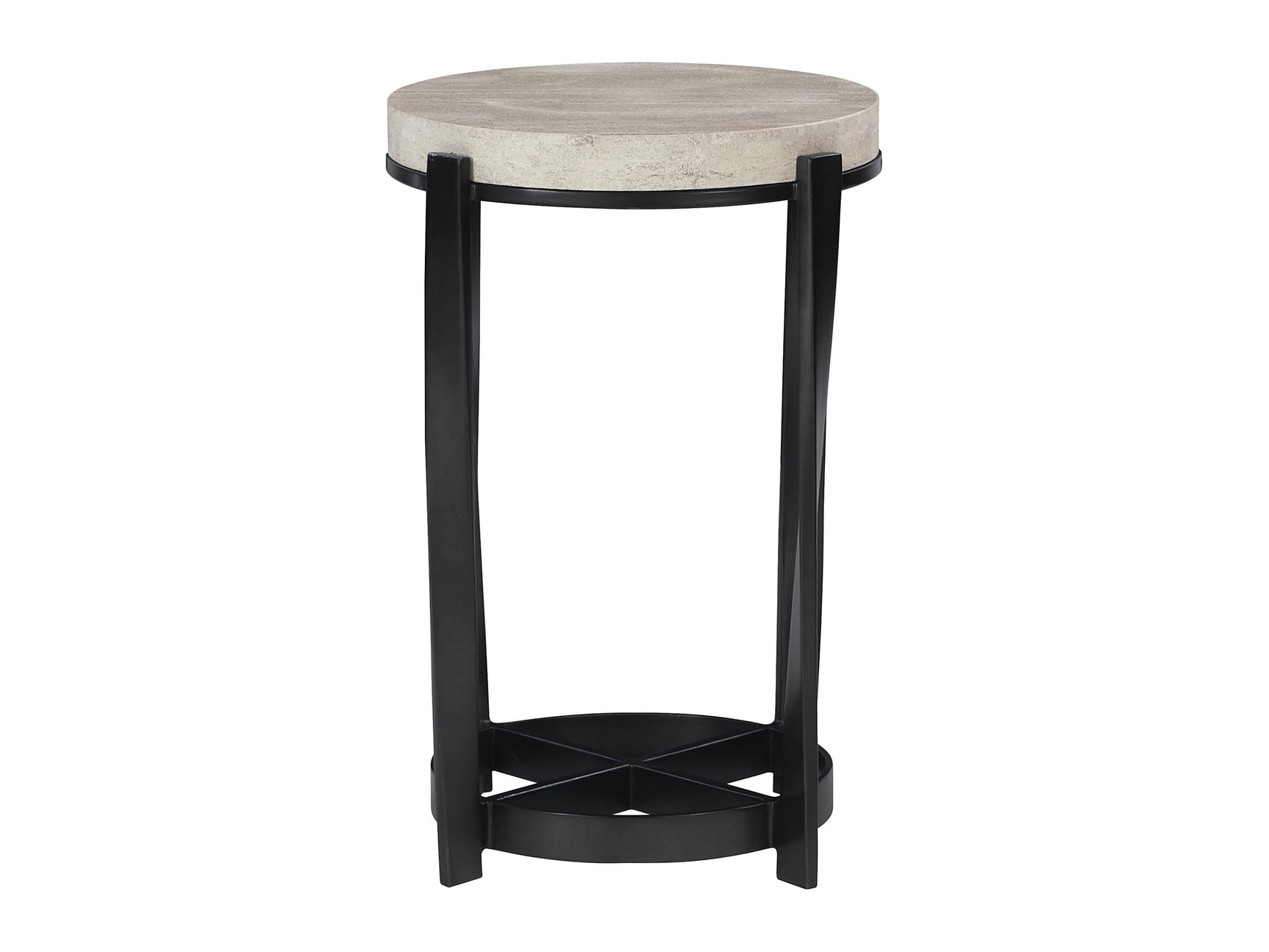 Berkshire Neutral Stone/Aged Pewter Accent Table - Ornate Home