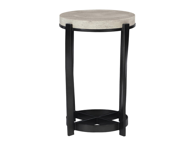 Berkshire Neutral Stone/Aged Pewter Accent Table - Ornate Home