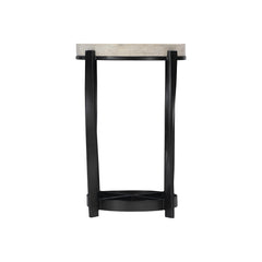 Berkshire Neutral Stone/Aged Pewter Accent Table - Ornate Home