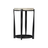 Berkshire Neutral Stone/Aged Pewter Accent Table - Ornate Home