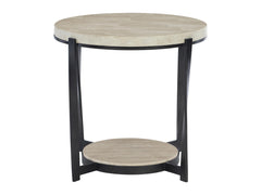 Berkshire Organic Neutral/Aged Pewter Side Table - Ornate Home