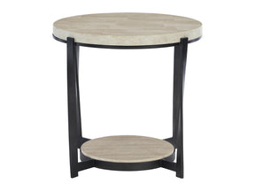 Berkshire Organic Neutral/Aged Pewter Side Table - Ornate Home