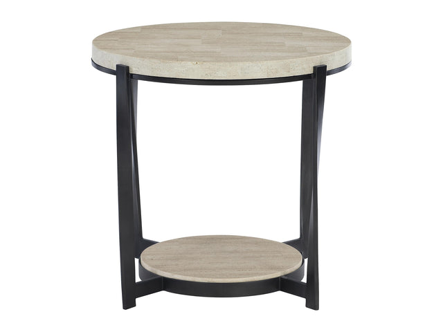 Berkshire Organic Neutral/Aged Pewter Side Table - Ornate Home