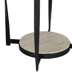 Berkshire Organic Neutral/Aged Pewter Side Table - Ornate Home