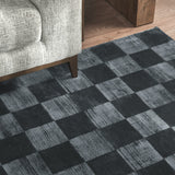 Berlin Check Ink Blue Rug - Ornate Home