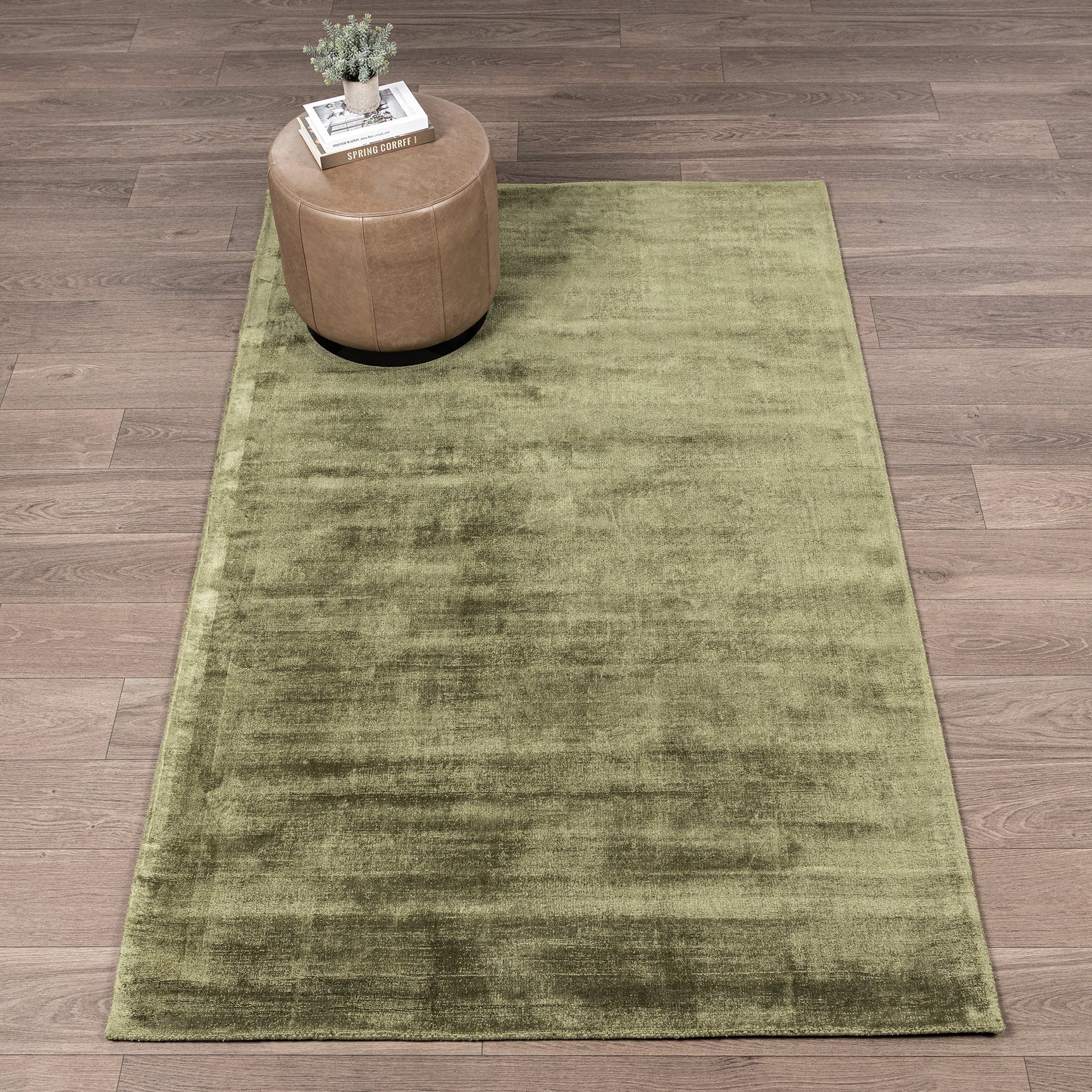 Berlin Olive Green Distressed Rug - Ornate Home