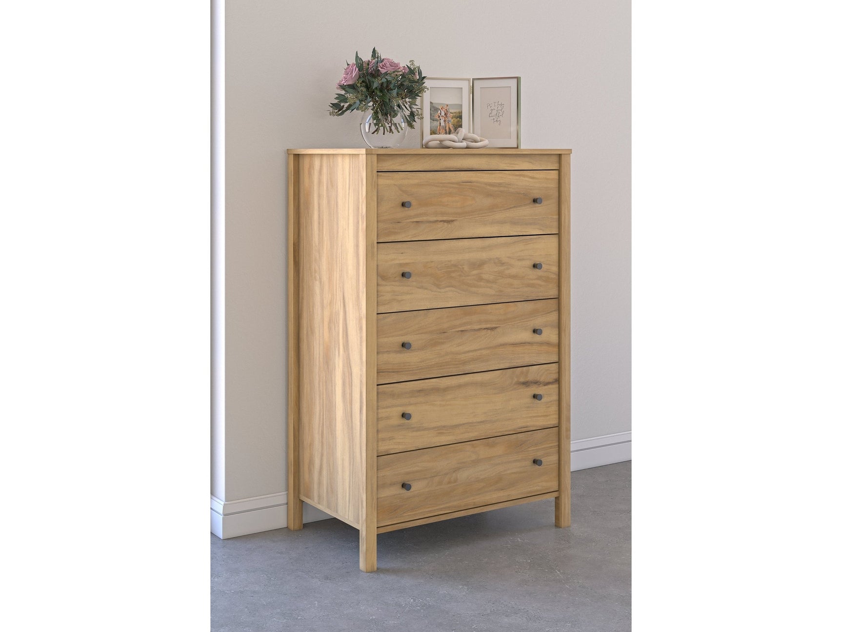 Bermacy Light Brown Chest of Drawers (Online Special Price) - Ornate Home