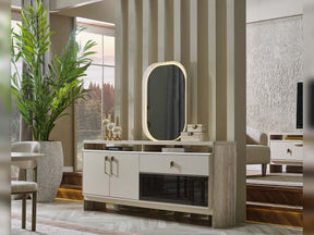 Bern Cream Consol With Mirror - Ornate Home