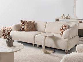Bern Cream Convertible Loveseat - Ornate Home