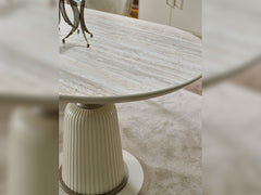 Bern Cream Dining Room Set (Consol With Mirror & Dining Table & 6 Dining Chair) - Ornate Home