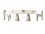 Bern Cream Dining Room Set (Consol With Mirror & Dining Table & 6 Dining Chair) - Ornate Home