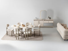 Bern Cream Dining Table - Ornate Home