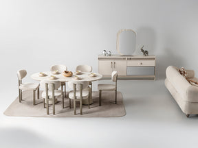 Bern Cream Dining Table - Ornate Home