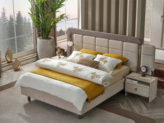 Bern Cream Queen Bed with Headboard - Ornate Home