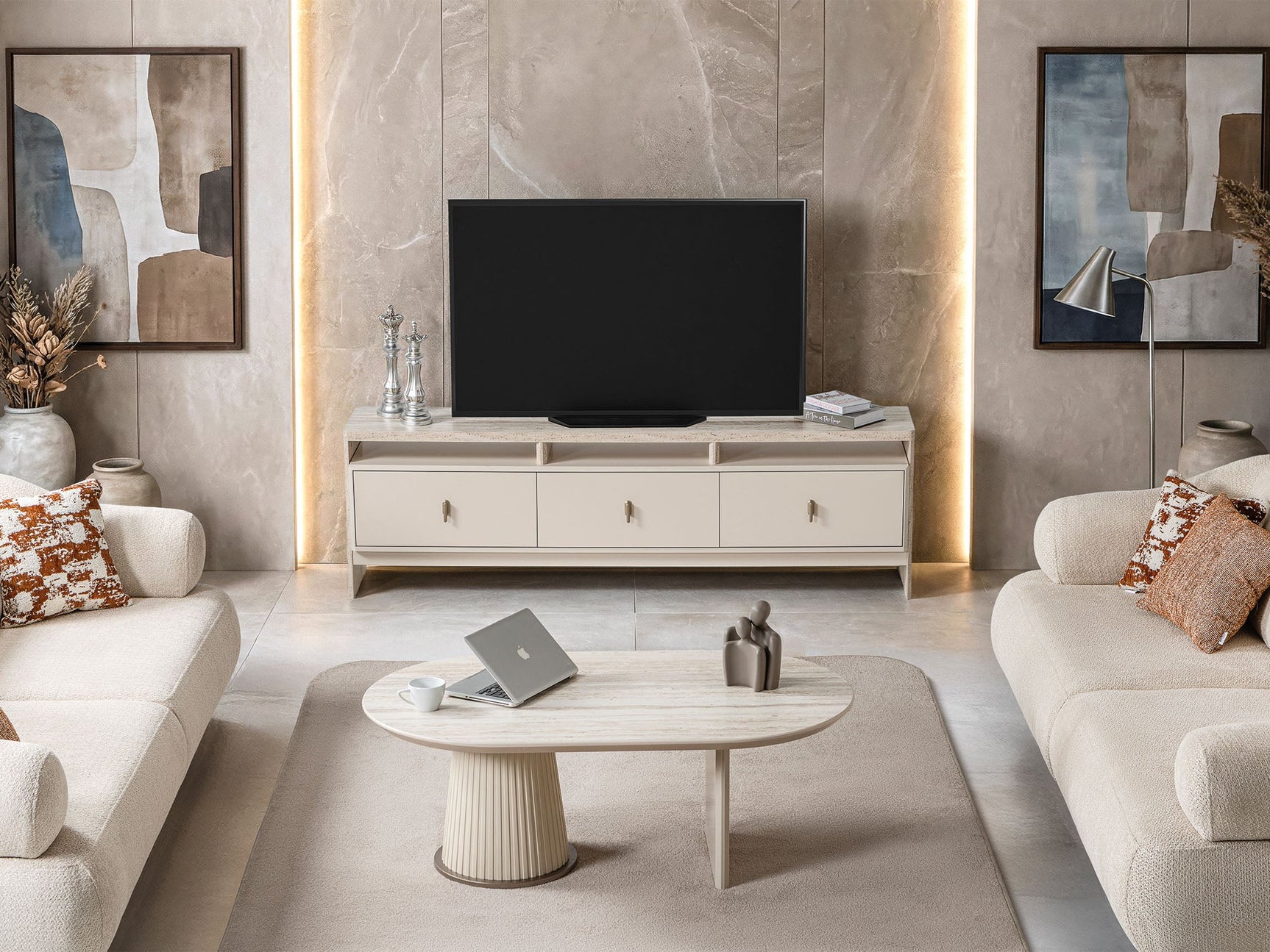 Bern Cream Tv Stand