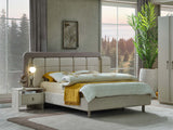 Bern Cream King Bed Frame With Headboard