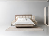 Bern Cream King Bed Frame With Headboard