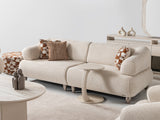 Bern Cream Convertible Loveseat