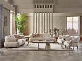 Bern Cream Convertible Loveseat