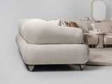 Bern Cream Convertible Loveseat