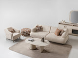Bern Cream Convertible Loveseat