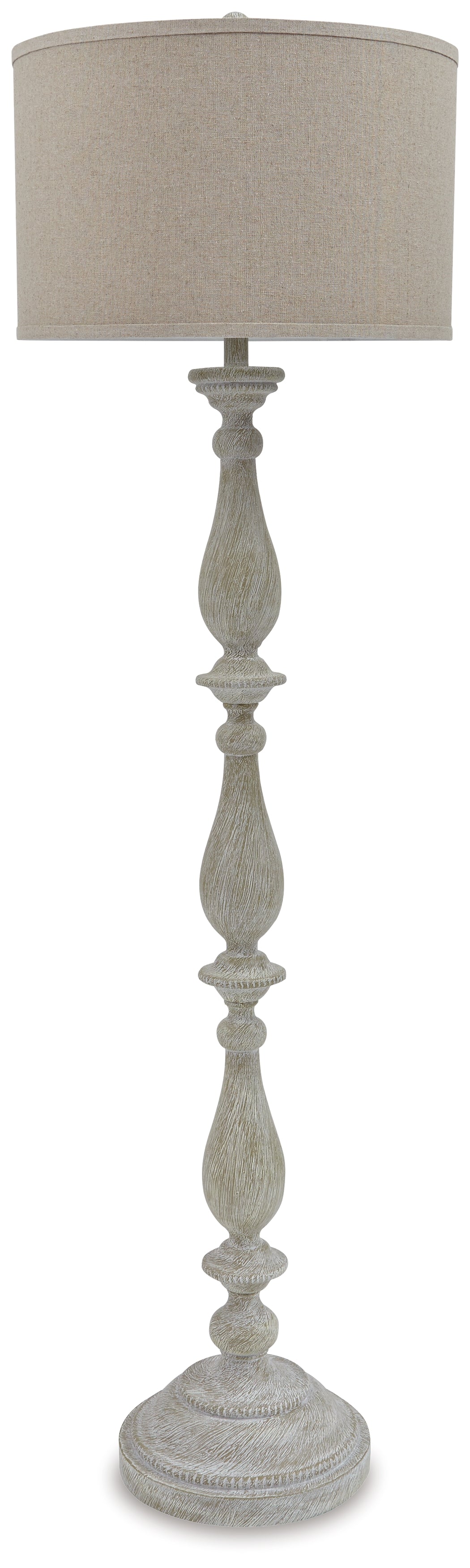 Bernadate Whitewash Floor Lamp - Ornate Home