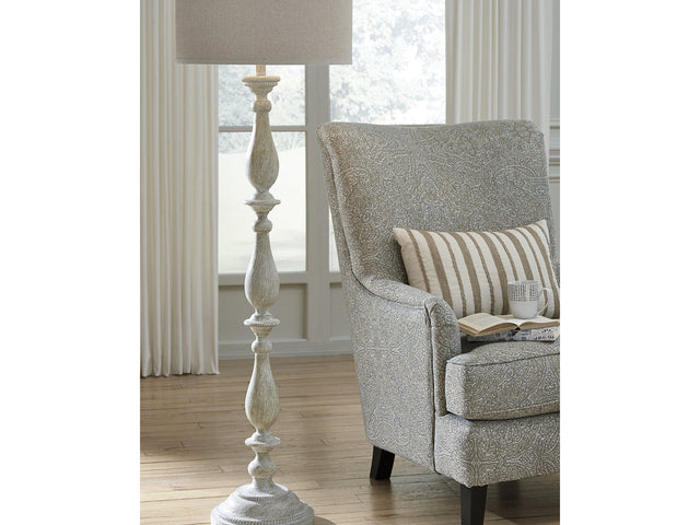 Bernadate Whitewash Floor Lamp - Ornate Home