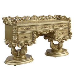 Bernadette Gold Finish Vanity Desk - Ornate Home