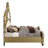 Bernadette White / Gold Finish Eastern King Bed - Ornate Home
