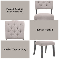 Bernard Fabric & Weathered Gray Oak Side Chair - Ornate Home
