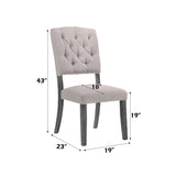 Bernard Fabric & Weathered Gray Oak Side Chair - Ornate Home