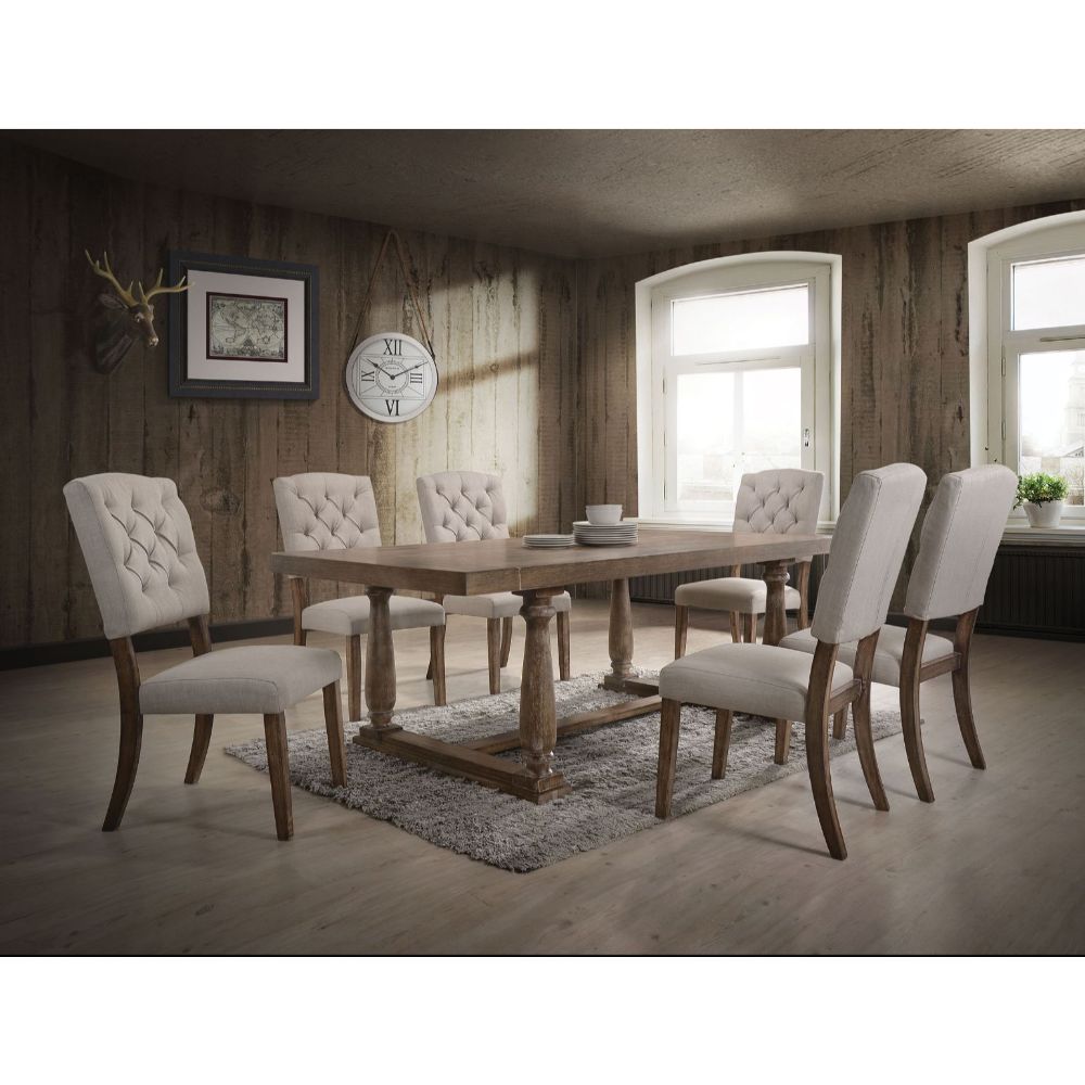 Bernard Weathered Oak Dining Table - Ornate Home