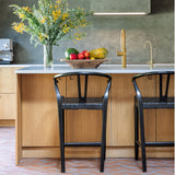 Bernice Antique Black Counter Stool - Ornate Home