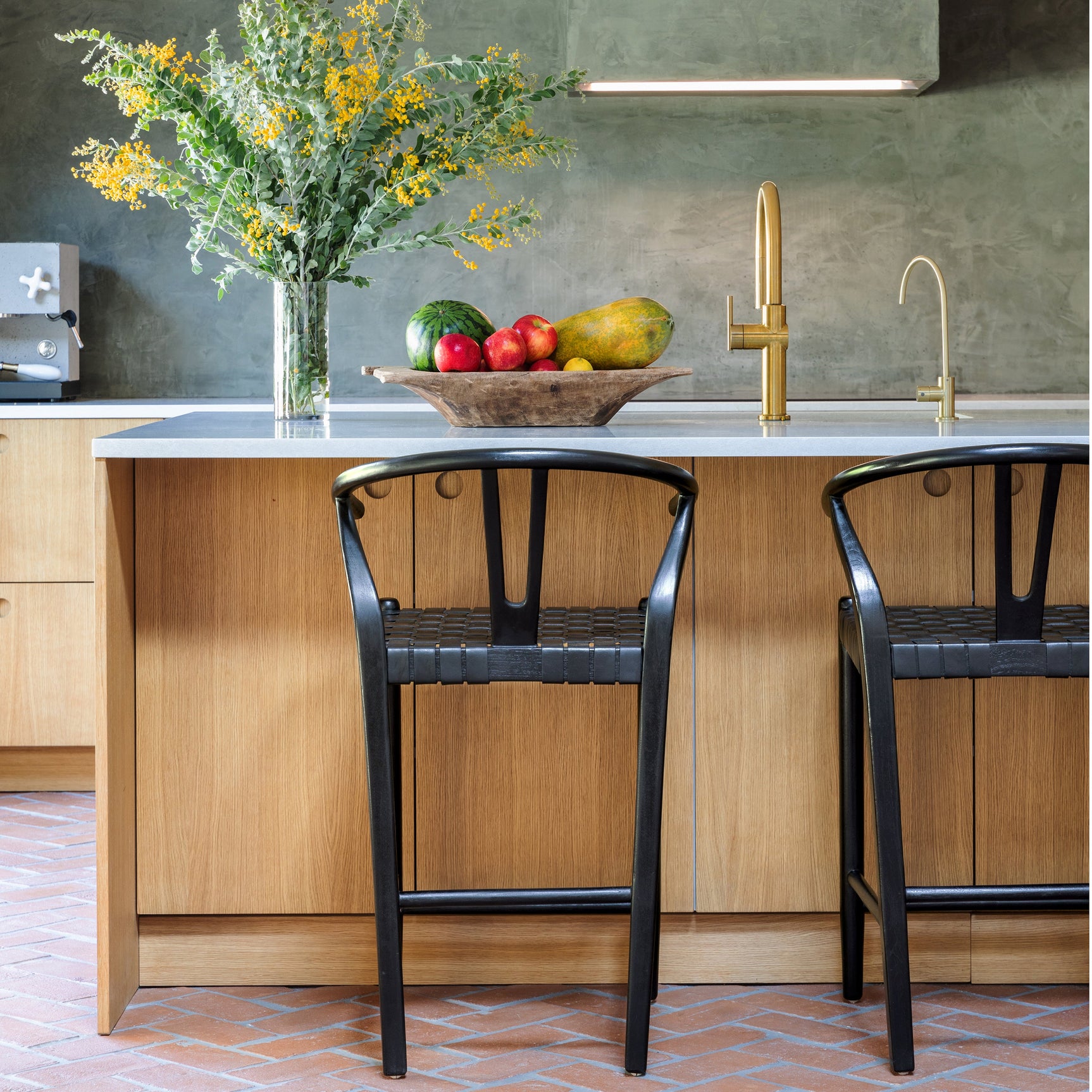 Bernice Antique Black Counter Stool - Ornate Home