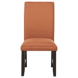 Berning Salmon/Orange Fabric Upholstered Parson Side Chair (Set of 2) - Ornate Home