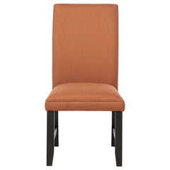 Berning Salmon/Orange Fabric Upholstered Parson Side Chair (Set of 2) - Ornate Home