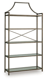Bernonly Antique Bronze Finish 72" Bookcase (Online Special Price) - Ornate Home