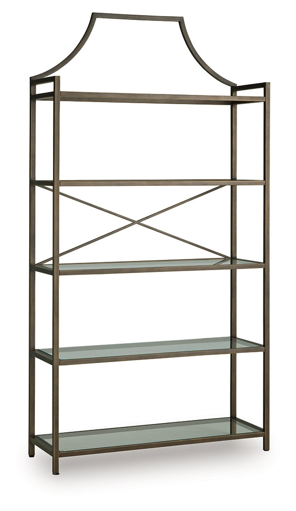 Bernonly Antique Bronze Finish 72" Bookcase (Online Special Price) - Ornate Home