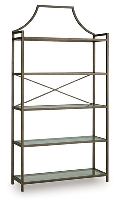 Bernonly Antique Bronze Finish 72" Bookcase - Ornate Home