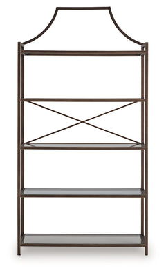 Bernonly Antique Bronze Finish 72" Bookcase - Ornate Home