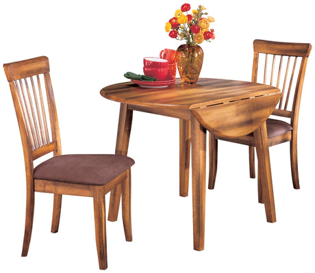 Berringer Rustic Brown Dining Table and 2 Chairs - Ornate Home
