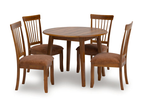 Berringer Rustic Brown Dining Table and 4 Chairs - Ornate Home