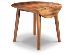 Berringer Rustic Brown Drop Leaf Dining Table - Ornate Home