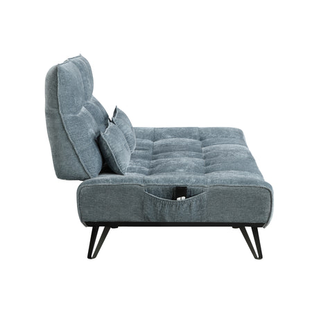 Berta Blue Adjustable Sofa - Ornate Home
