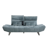Berta Blue Adjustable Sofa - Ornate Home