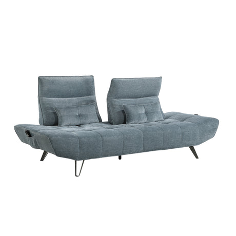 Berta Blue Adjustable Sofa - Ornate Home
